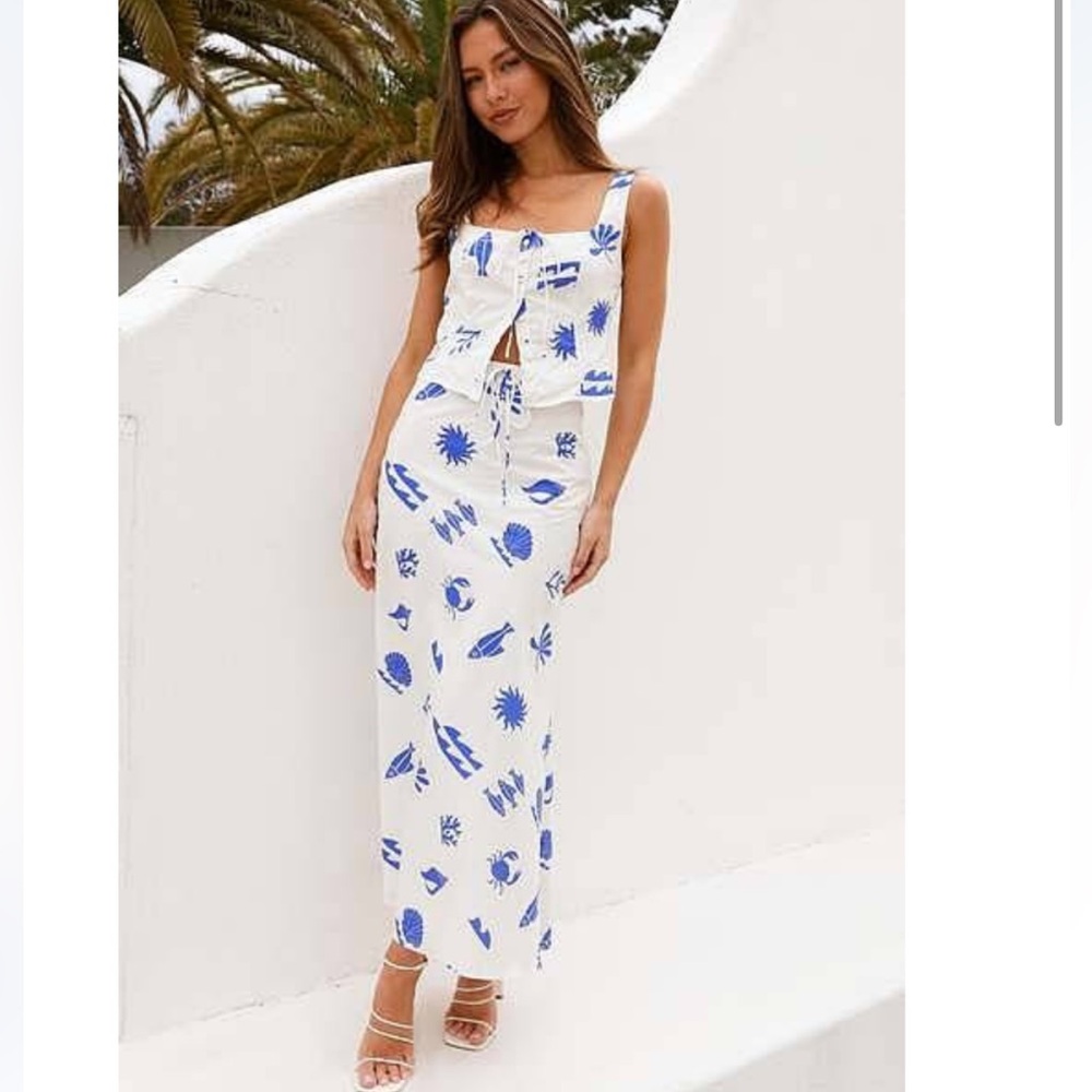 Aquatic vacation skirt set - Hello Molly
